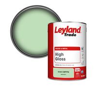 Leyland Trade Wood & Metal High Gloss Paint Green Lightning (Ppg1225-4) 5L