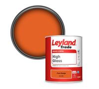 Leyland Trade Wood & Metal High Gloss Paint Pure Orange (Ral 2004) 1L