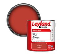 Leyland Trade Wood & Metal High Gloss Paint Pure Red (Ral 3028) 2.5L