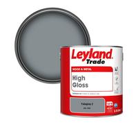 Leyland Trade Wood & Metal High Gloss Paint Telegrey 2 (Ral 7046) 2.5L