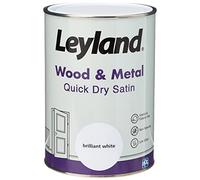 Leyland Wood & Metal Quick Dry Satin, Brilliant White, 1.25 Litre
