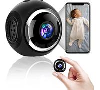 LEYMING Mini Spy Cameras, Hidden 1080P HD Wireless Camera with Night Vision Motion Detection, WiFi Camera Home Security Nanny Surveillance Cam Perfect Video Bady Camera for Indoor and Outdoor, Black