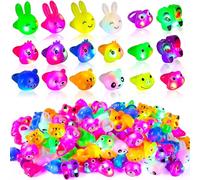 Leyndo 150 Pcs LED Light up Rings Bumpy Jelly Rubber Rings, Glow Ring LED Glow in The Dark Party Favors Finger Lights for Kids Birthday Christmas Party Supplies Concert Shows (Animal Style)