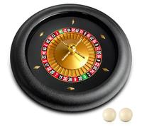 Leyndo 18 Inches Deluxe Casino Roulette Wheel Set, ABS Professional Roulette Set with Double Zero Layout Wheel with 2 Balls for Night Home Game or Professional Use