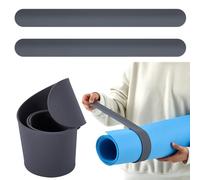 Leyndo 2 Yoga Mat Straps 20" Length X 2" Wide, Well Rolled and Secure for Storage Yoga Mat, Does Not Include Yoga Mat (Grey)