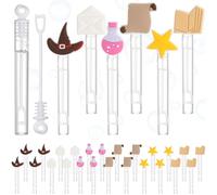 Leyndo 24 Pcs Magical Wizard Bubble Wands Bulk Vintage Wizard Themed Party Favors Mini Bubble Wands for Magical Goodie Bag Stuffers Prizes Party Favor