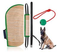 Leyndo 4 Pcs Dog Training Set Include Dog Sleeve Dog Pillow Tug Toy Dog Training Stick and Dog Rubber Ball Professional Training Equipment for Biting Training Interactive Fetch K9 Puppy (Green)