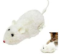 Leyoceur Realistic Plush Wind-Up Mouse Cat Toy - Interactive Self-Play Toy for Indoor Cats, Pet-Safe Non-Toxic & Scratch-Resistant
