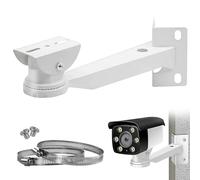 leyomgamz Mast Mount Surveillance Camera Ring Camera Mount Camera Mount Metal Mounting Corner Mount with 2 Adjustable Loops Vertical Pole Holder for CCTV Cameras Solar Cells