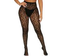 Leypafy Women Sexy Tights Floral Mesh Stockings Fishnet Leopard Leggings | Thigh-High Black Socks,Lace Leggings Pantyhose ,Halloween,Club,Date Night,Anniversary