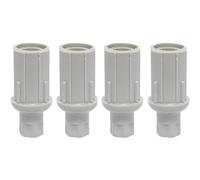 Leyso Set of 4 Plastic Bullet Foot 1” Adjustable for Stainless Steel 1-⅝” O.D. Tubing (Plastic)