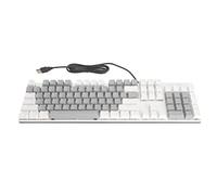 LEYT Mechanical Gaming Keyboard, 104 Key USB Interface, 28 Backlight Modes, Ergonomic Design, Wired Computer Keyboard for Computers (White Gray)