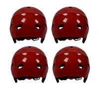 LEYTON 4X Safety Protector Helmet 11 Breathing Holes for Canoe Surf Paddleboard - Red