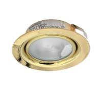 Leyton Lighting 12v 20w halogen recessed downlight brass warm white low voltage (Driver Required)