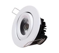 Leyton Lighting ELAN-T-3K-WH Elan Dimmable LED Downlight, Tilt, IP20, White, Warm White