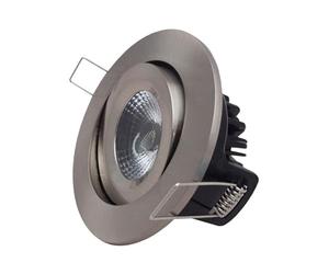 Leyton Lighting ELAN-T-4K-BN Elan Dimmable LED Downlight, Tilt, IP20, Brushed Nickel, Cool White