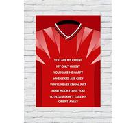Leyton Orient fans song/retro shirt art print. Size A4