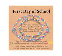 Leyung First Day of School Bracelet Mommy and Me, Mother Daughter Mom Son Bracelets, 1st First Day of Kindergarten Preschool Pre K Back to School Gifts for Kids Son Daughter Boys Girls