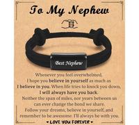 Leyung to My Boys Bracelet Gifts for Best Son Brother Grandson Nephew, Birthday Graduation Christmas Easter Valentines Day Back to School Gifts for Teen Boys Men, 5" to 10", Metal, no gemstone