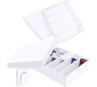 Leyzan 5 Row Trading Card Storage Box, Cardboard Storage Box with Divider for Sports, Game Card(2 Pack)