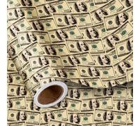 LeZakaa Funny Money Wrapping Paper Roll - Mini Roll - 17 Inches x 16.4 Feet - Dollar Bill Design Gag Gift Wrap for Birthday, Graduation, Retirement, Christmas, Everyday Humor