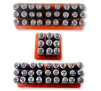 Lezalic Leathercraft, Engraved, Capital Lowercase and Number Set, Handmade Alphabet Punch, Leather, Metal, DIY (uppercase + lowercase + number set)