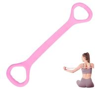 LEZER Figure 8 Resistance Band, Fitness Elastic Rope, Execrise Workout for Arm, Back, Chest and Shoulder, Yoga, Pilates, Stretching, Physical Therapy Equipment, Pink