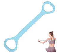 LEZER Figure 8 Resistance Band, Fitness Elastic Rope, Execrise Workout for Arm, Back, Chest and Shoulder, Yoga, Pilates, Stretching, Physical Therapy Equipment, Blue