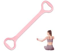 LEZER Figure 8 Resistance Band, Fitness Elastic Rope, Execrise Workout for Arm, Back, Chest and Shoulder, Yoga, Pilates, Physical Therapy, Stretching Equipment, Pink