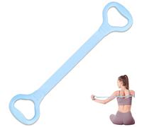 LEZER Figure 8 Resistance Band, Fitness Elastic Rope, Execrise Workout for Arm, Back, Chest and Shoulder, Yoga, Pilates, Physical Therapy, Stretching Equipment, Blue