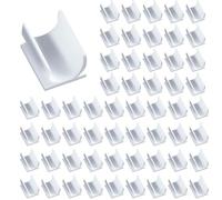 Lezevn 100Pcs Pen Holder Clip Adhesive Pen Holder Clip White Board Desk Pen Holder Clip Teacher Accessories Supplies for Pen Paint Brush