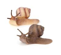 Lezevn 2Pcs Snail Model Realistic Snail Figurine Miniatures Simulation Snail Adornment Forest Animal Figures Educational Tool for Kids Early Educational