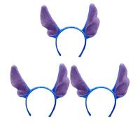 Lezevn 3pcs Blue Ears Headband Animal Ears Headbands Alien Movie Characters Fancy Dress for Halloween,Birthday,Christmas