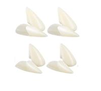 Lezevn 4 Pairs Vampire Teeth Fangs Halloween Fake Cosplay Teeth Vampire Fangs Dentures Halloween Teeth Accessories for Halloween Party Favors Cosplay Props