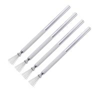 Lezevn 4 Pieces Feather Wire Texture Brush Clay Ceramic Needle Detail Tools Seven Wire Texture Brush for Clay Ceramic Pottery