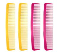 Lezevn 4 Pieces Giant Wide Comb Set Peach Red & Yellow Jumbo Clown Costume Accessory Comb Prank Party Supplies Sturdy Carnival Party Prop for Halloween Carnival Parties(38 CM)