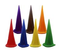 Lezevn 7 Pieces Halloween Dwarf Hats Christmas Gnome Hats in Seven Colors Funny Elf Hat for Halloween Christmas Costume