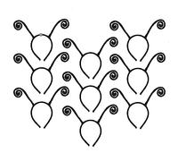 Lezevn 9Pcs Butterfly Antenna Headband Black Butterfly Bug Insect Hairband Halloween Costume Accessories