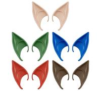 Lezevn Elf Ears Fairy Pixie Pointed Ears Soft Latex Cosplay Accessories for Halloween Party Masquerade Costume Anime Dress Ear Tips for Women Men