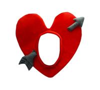 Lezevn Heart Hat Costume Halloween Ace of Hearts Card Spades A Costume Heart Shape Plush Hat Red Cloth for Valentine's Day Costume Accessory