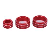 LEZFXDOX Car Interior Trim for Toyota for GR Supra MK5 A90 2019-2022 / Car Central Control Knob Trim Air Conditioner Volume Knob Ring(Red)