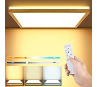 LEZOE LED Ceiling Light Dimmable with Remote Control, 18W 1800lm, LED Ceiling Lamp Dimmable 3000-6500K, LED Panel for Bathroom, Bedroom, Living Room, Kitchen, Basement, Hallway, Balcony 22x22x2.5cm