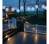 Lezonic 100LED Solar Lights Outdoor Garden,8 Modes Solar String Lights Copper Wire,12M/39Ft Indoor/Outdoor Garden Solar Lights for Garden,Patio,Yard,Home,Party,Wedding,Festival Decoration (Blue)