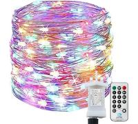 Lezonic 220LED Fairy Lights Mains Powered, 25M Fairy Lights Plug in Waterproof with 8 Modes Remote Timer Copper Wire String Lights for Bedroom, Party, Wedding, Christmas Decorations(Multi-Colored)