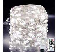 Lezonic 220LED Fairy Lights Plug in, 25M Copper Wire String Lights