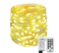 Lezonic 220LED Plug in Fairy Lights,22M/72FT Low Voltage Fairy Lights Mains Powered, 8 Modes Waterproof Copper Wire String Lights for Bedroom,Yard,Garden,Wedding,Party,Christmas Decorations(Yellow)