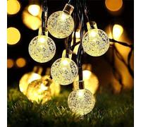Lezonic 30 LED Solar String Lights Outdoor Garden,5M/16Ft Solar Garden Lights Waterproof 8 Modes Fairy Lights Indoor/Outdoor for Garden,Patio,Yard,Home,Wedding,Party Decoration(Warm White)