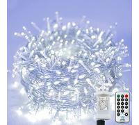 Lezonic Fairy Lights Main Powered, 50M/164Ft 500LED Garden Lights Waterproof, 8 Modes Plug in Fairy Lights for Bedroom, Gazebo, Wedding, Party, Christmas Decorations (Cold White)