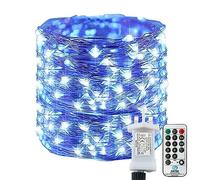 Lezonic Fairy Lights Mains Powered, 220LED/25M Low Voltage String Lights with Remote Timer, 8 Modes Fairy Lights Plug in Decorative Lights for Indoor/Outdoor Garden Party Wedding Christmas (Blue)