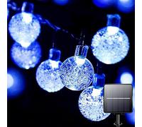 Lezonic Solar Fairy Lights Outdoor, 50LED 23ft Solar String Lights Waterproof, 8 Modes Garden Lights for Gazebo, Lawn, Patio, Yard, Porch, Wedding, Party, Festival Decoration (Blue)